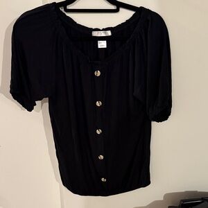 NWOT Venus Women's Black t-shirt blouse
